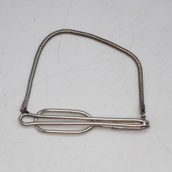 Signed FCC for Forstner Chain Corp. and Marked Sterling Silver Tie Bar - Picture 1 of 3